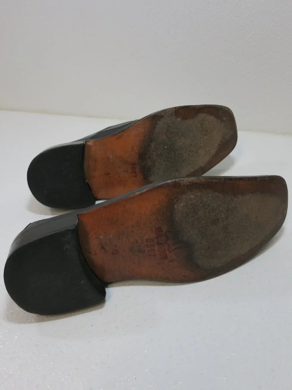 Foot Fellow Black Leather Comfort Dress Men's Footwear Loafers Shoes 7 M